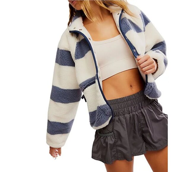 FP Movement Rocky Ridge Stripe Printed Color Rugby Stripes Combo Ivory - Picture 4 of 4